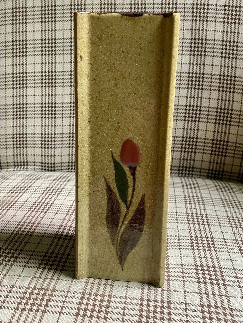 Handcrafted Gold Ceramic Tulip Accent Vase - Unbranded
